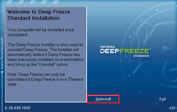 Program To Uninstall Deep Freeze
